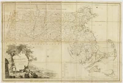 Karte von Massachusetts proper: zusammengestellt aus tatsächlichen Erhebungen im Auftrag des General Court und unter der Aufsicht von deren Beauftragten, 1802 von Osgood Carleton
