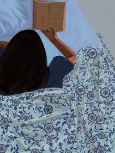 Gemütliches Lesen im Bett von Osheensgallery