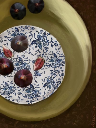 Frische Feigen Stillleben von Osheensgallery