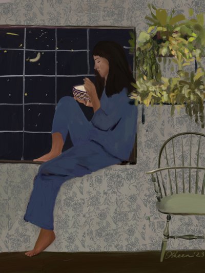 Mondscheinfenster Mahlzeit von Osheensgallery
