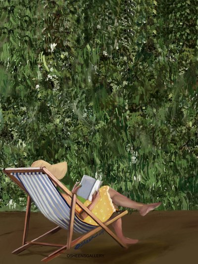 Lesen im Garten von Osheensgallery