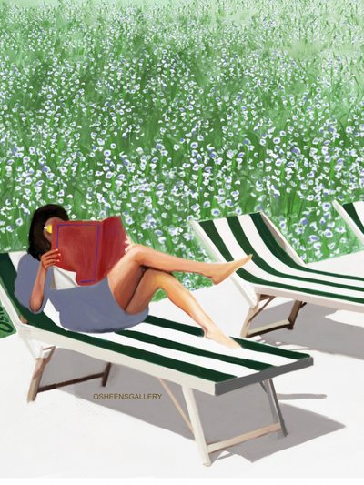 Entspanntes Lesen im Garten von Osheensgallery