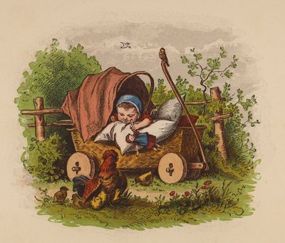 Baby im Kinderwagen von Oskar Pletsch