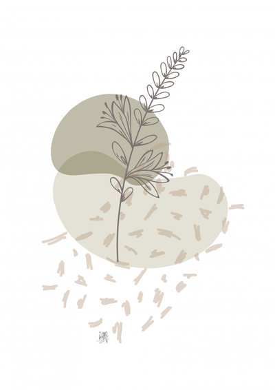 Minimalistischer botanischer Zweig von Osvaldo Russo
