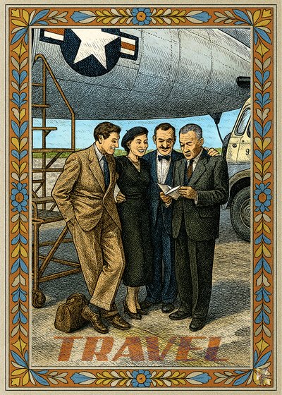 Vintage Luftreise von Osvaldo Russo