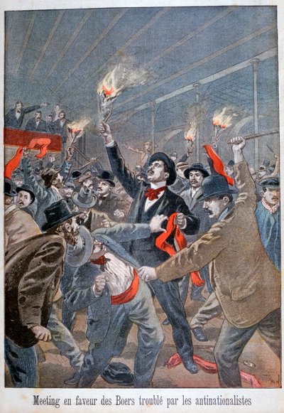 Versammlung zugunsten der Buren, gestört von den Antinationalisten, 1900 von Oswaldo Tofani