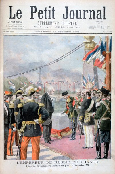 Nikolaus II. von Russland und Félix Faure, Präsident der Französischen Republik, 1896 von Oswaldo Tofani