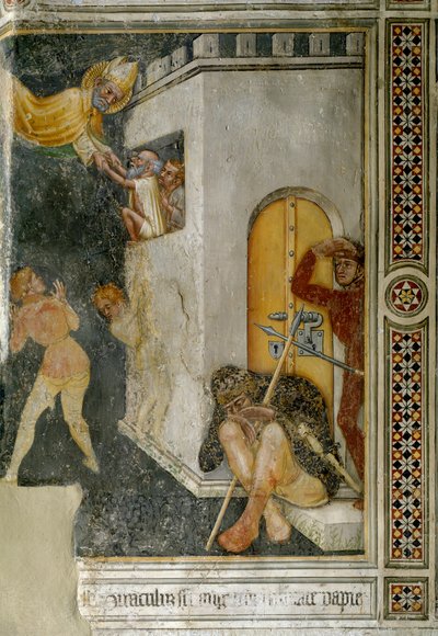 Wunder des Heiligen Augustinus, ein unschuldiger Gefangener wird freigelassen von Ottaviano Nelli