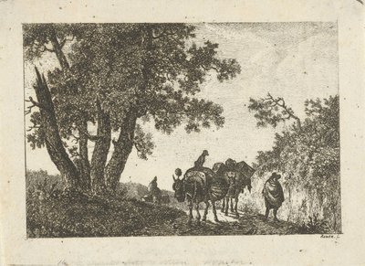 Landschaft mit Packeseln und Reisenden von Otto Baron Howen