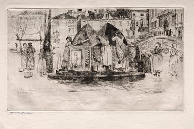 Radierungen von Venedig: Pozzo San Vio, 1882 von Otto H. Bacher