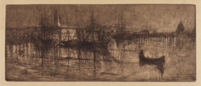 Ein nasser Abend in Venedig, ca. 1880 von Otto Henry Bacher