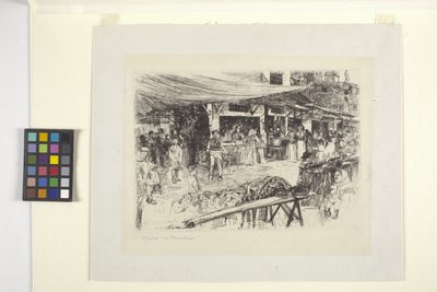 Der Markt, Florenz (Der Mercato Vecchio, Florenz) von Otto Henry Bacher