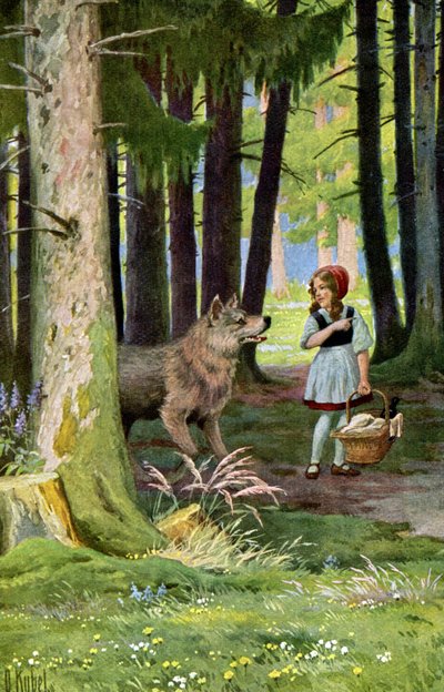 Rotkäppchen, ca. 1900 von Otto Kubel