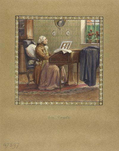 Joseph Haydn am Flügel, 1917 von Otto Robert Nowak