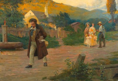 Der einsame Meister Beethoven auf einem Spaziergang bei Wien von Otto Robert Nowak