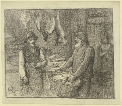 Beim Wildhändler von Otto Scholderer