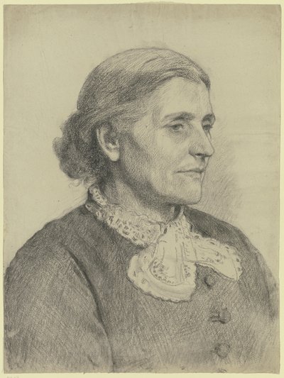Bildnis einer älteren Dame nach rechts von Otto Scholderer