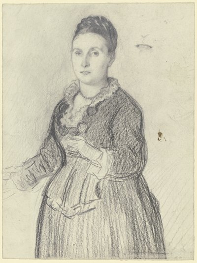 Porträt von Mrs. Tom Plews von Otto Scholderer
