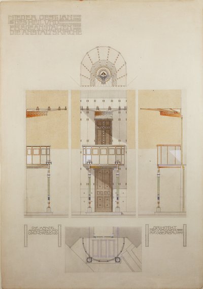 Entwurf für die Kanzel der Kirche von Steinhof, Wiens zentrales Krankenhaus für psychisch Kranke von Otto Wagner