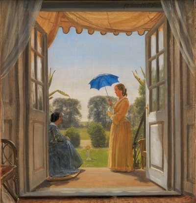 Caroline Dalgas und Jeanina Stampe an der Treppe des Nysø-Sees von P.C. Skovgaard