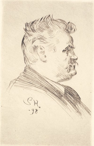 Porträt von Carl Locher, Profil von Peder Severin Krøyer