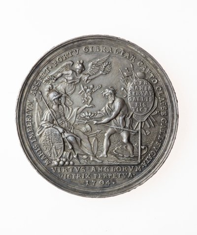 Medaille zur Erinnerung an britische Siege, 1704 von P. H. Muller