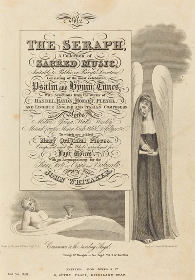 Gewissen und der aufzeichnende Engel von P. Jones after William Blake