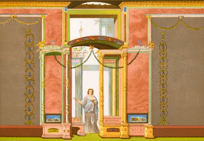 Pompejanische Wanddekoration von P. Sellier