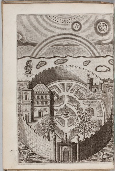Illustration aus "Partheneia Sacra: Oder Der Geheimnisvolle und Köstliche Garten der Heiligen Parthenes Symbolisch Dargestellt und Mit Frommen Geräten und Emblemen für die Unterhaltung Frommer Seelen Bereichert", von Henry Hawkins, 1633 von P. van Langeren