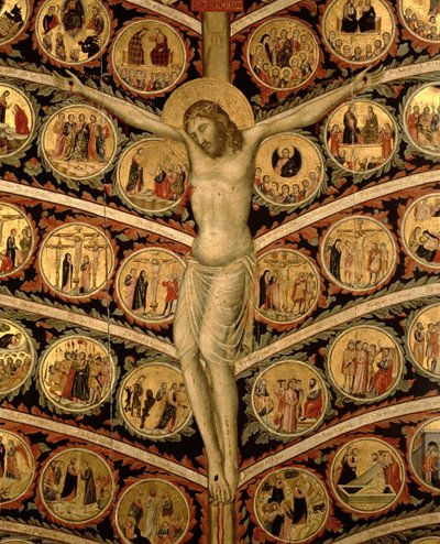 Der Baum des Lebens, ca. 1310 Tempera auf Holz (Detail) von Pacino di Buonaguida