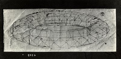 Studie eines "mazzocchio" (gepolsterter gerollter Rand einer Kapuze) von Paolo Uccello