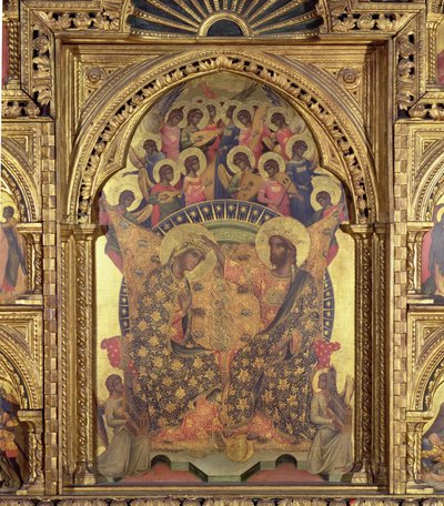 Krönung der Jungfrau (Detail des Polyptychons) von Paolo Veneziano