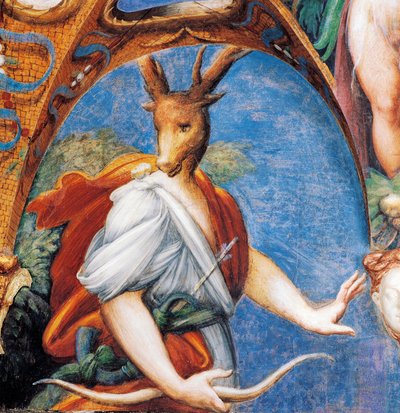 Actaeons Verwandlung in einen Hirsch, aus Mythos von Diana und Actaeon, um 1524 von Parmigianino