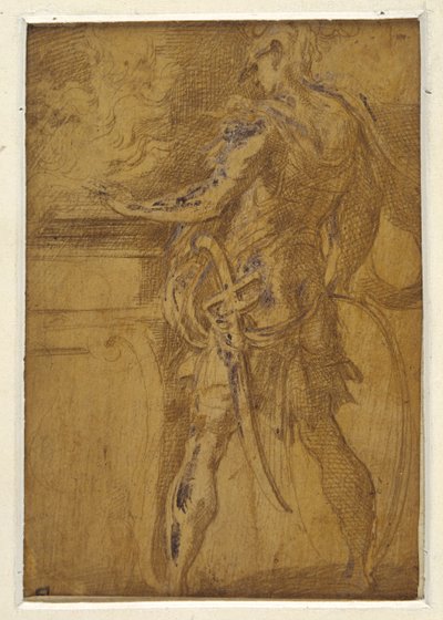 Mucius Scaevola steckt seine Hand in die Flammen von Parmigianino (1503 40)