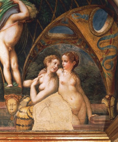 Paar Nymphen, aus dem Mythos von Diana und Aktäon von Parmigianino