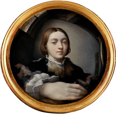 Selbstporträt in einem konvexen Spiegel, ca. 1524 von Parmigianino