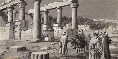 Ein zerstörter Tempel in Ägypten (Gouache auf Papier) von Pat (1907-95) Nicolle