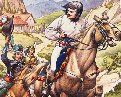 Napoleon entkommt knapp mit einer österreichischen Kavalleriepatrouille dicht auf den Fersen von Pat (1907 95) Nicolle