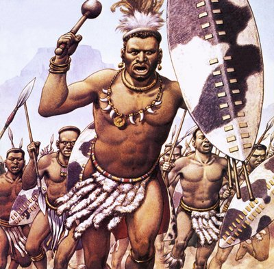 Zulu-Krieger von Pat (1907-95) Nicolle