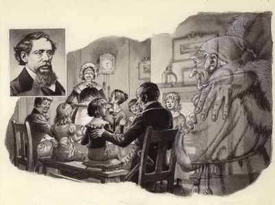 Eine Weihnachtsgeschichte von Charles Dickens von Pat (1907-95) Nicolle