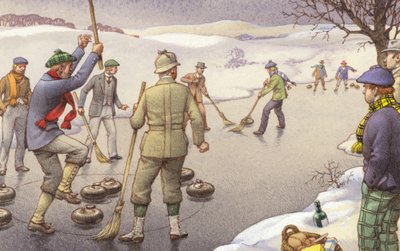 Curling in Schottland von Pat (1907 95) Nicolle