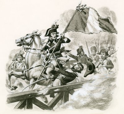 Napoleon führt seine Armee über die Brücke bei Lodi von Pat (1907-95) Nicolle