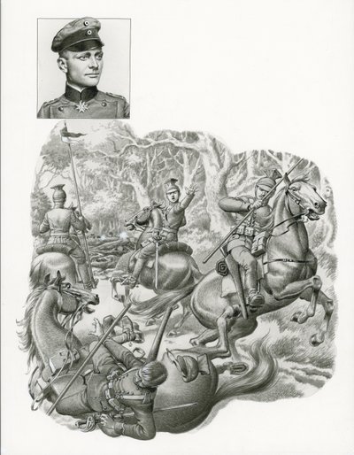 Der Rote Baron, an Land von Pat (1907-95) Nicolle