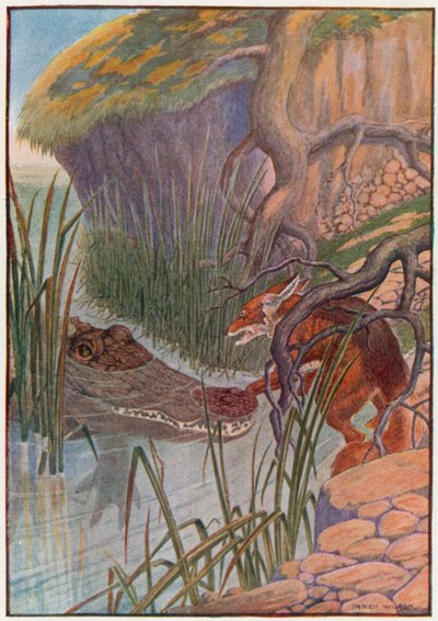 "Oh je! Der große Alligator hat meine Pfote in seinem Mund!" von Patten Wilson