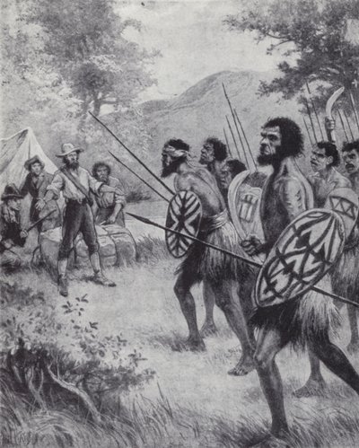 Kapitän Cook und die Ureinwohner Australiens von Paul (after) Hardy