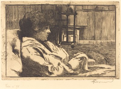 Frau, die im Atelier liest La Lecture dans l