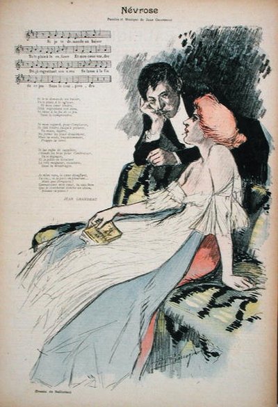 Neurose, Illustration zu einem Gedicht von Jean Grandeau, ca. 1896 (Farblithografie) von Paul Balluriau