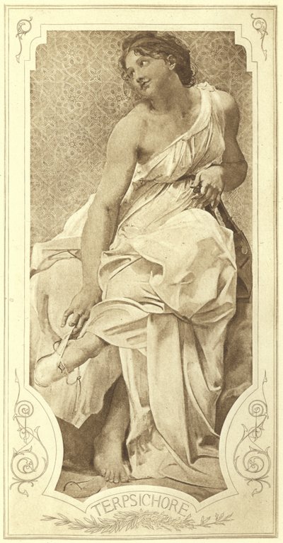 Terpsichore, Muse des Chortanzes (Photogravur) von Paul Baudry