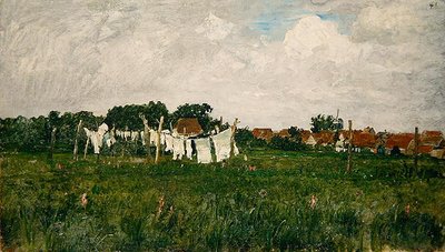 Mecklenburg, Landschaft mit der kleinen Stadt Schwann an der Warrow von Paul Baum
