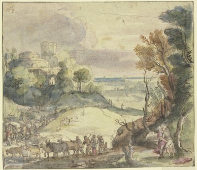Jakobs Kampf mit dem Engel von Paul Bril